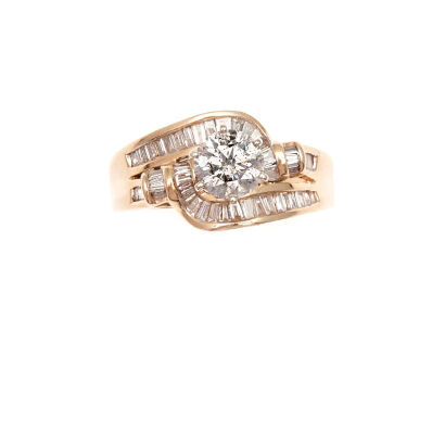 14ct Yellow Gold 1.10ct Diamond Dress Ring