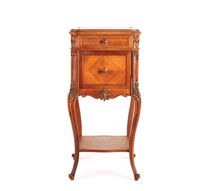 A Continental Marble Topped Nightstand C. 1880