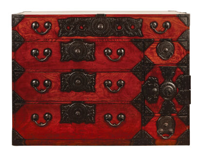 A Japanese Tansu Chest, Sendai C. 1880