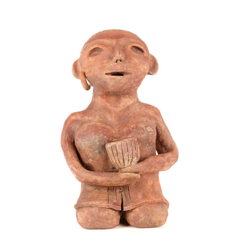 A Terracotta Primitive Kneeling Figure