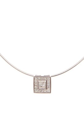 18ct Princess Cut Diamond Pendant