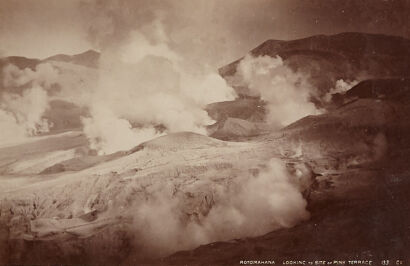 GEORGE DOBSON VALENTINE Rotomahana Looking to the Site of Pink Terrace