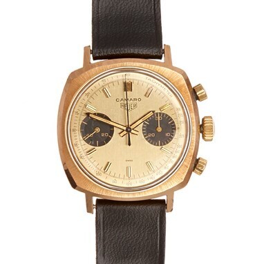 A Gold Tone Heuer Camaro 30 Wristwatch