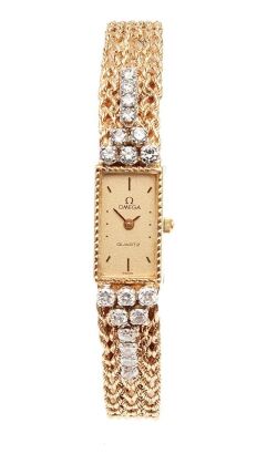 14ct Gold and Diamond Omega Cocktail Wristwatch