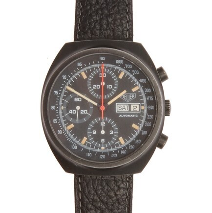 A PVD Coated Steel Heuer Pasadena Wristwatch