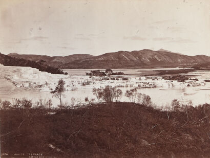 BURTON BROS View of White Terrace from River