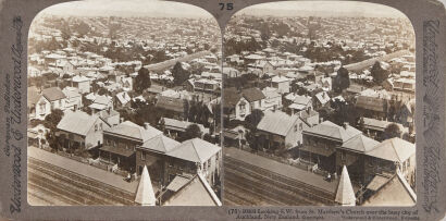 UNDERWOOD & UNDERWOOD Looking South-West from St Matthew's Church Over the Busy City of Auckland, New Zealand