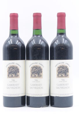 (3) 1986 Freemark Abbey Cabernet Sauvignon, Napa Valley (TS)