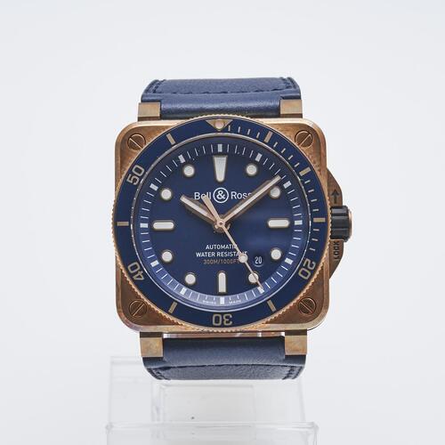 Bell & Ross BR03-92 Bronze Diver Blue Wristwatch