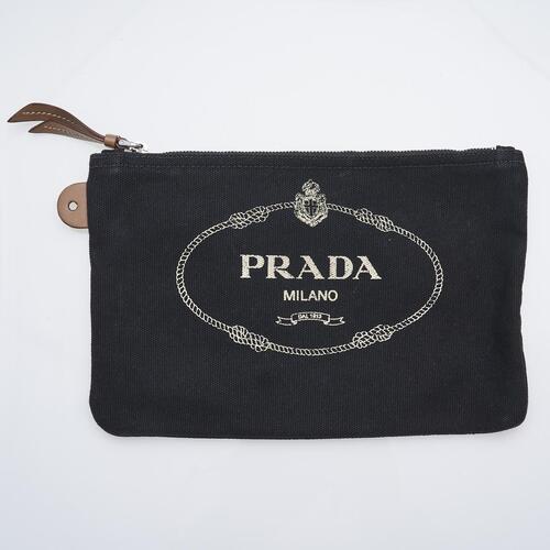 Prada Canvas Accessory Pouch