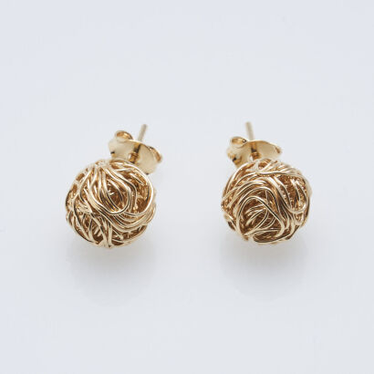 Gold Plated Wire Stud Earrings