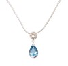 18ct Aquamarine and Diamond Pendant