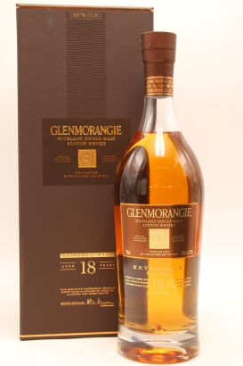 (1) Glenmorangie 18 Year Old Extremely Rare Single Malt Scotch Whisky, 43% ABV