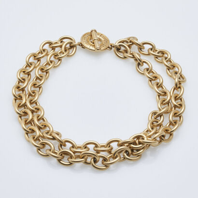 Givenchy Double Row Chain Link Necklace