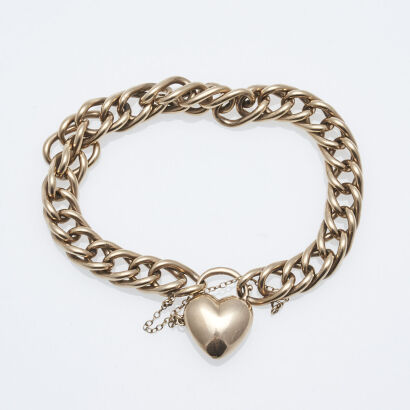 9ct Vintage Curb Link Bracelet