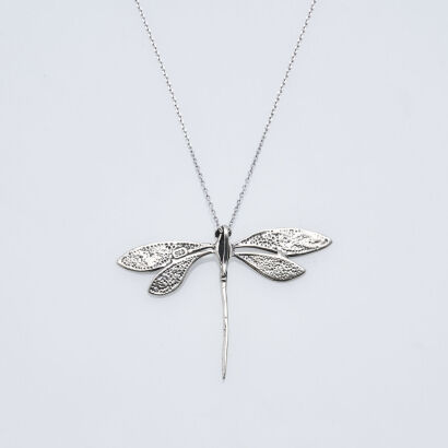 Silver Dragonfly Pendant