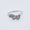 18ct White Gold Trio Pear Shaped Diamond Cluster Ring