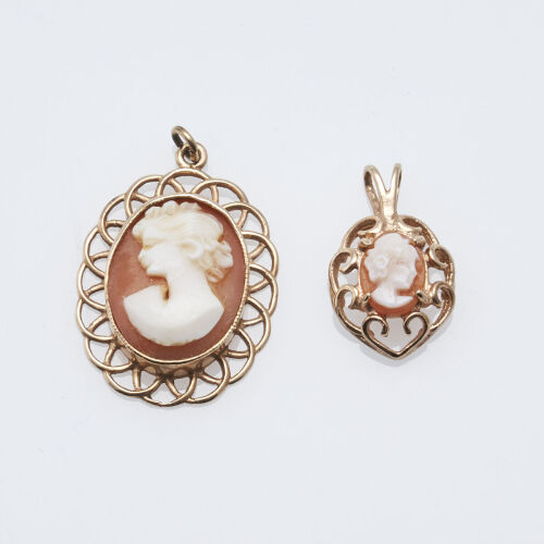 9ct Cameo Pendant Set