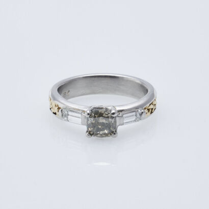 Platinum and 18ct Diamond Ring