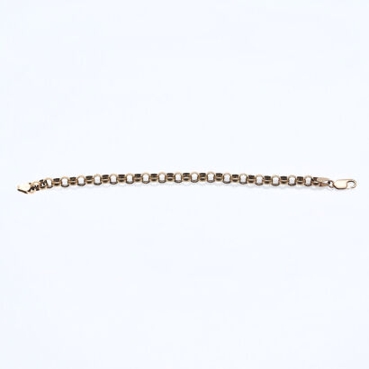 9ct Rose Gold Belcher Link Bracelet