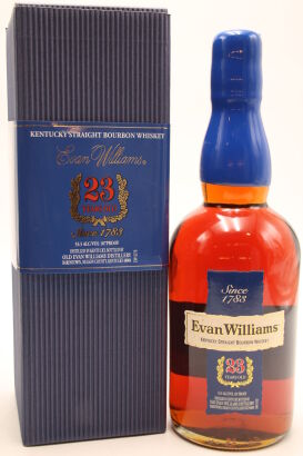 (1) Evan Williams 23 Year Old Kentucky Straight Bourbon Whiskey, 750ml, 53.5% ABV (GB)