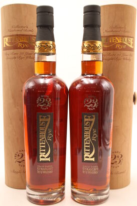 (2) Rittenhouse Very Rare Single Barrel 23 Year Old Straight Rye Whisky, 750ml, 50% ABV (GB)
