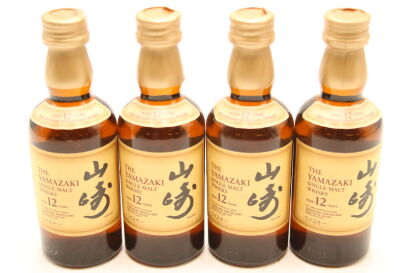 (1) Four Yamazaki 12 Year Old Single Malt Whisky Miniatures, 50ml, sold as One Lot