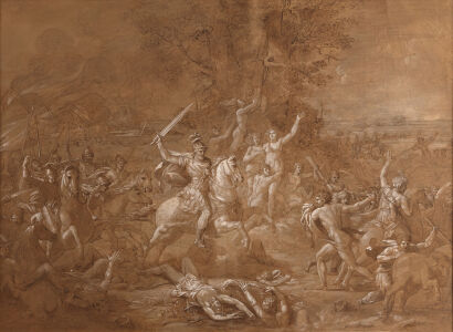 Attributed to JACQUES GAMELIN (1738–1803) Antique battle scene