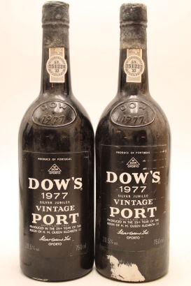(2) 1977 Dow's Silver Jubilee Vintage Port, Portugal (CC) [JR17.5]