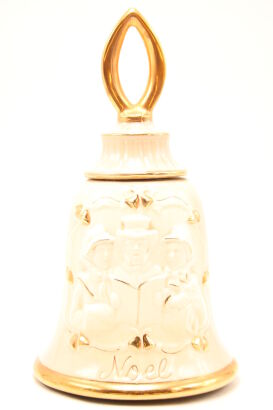 (1) Jim Beam Bourbon Whiskey Noel Musical Christmas Bell decanter 750ml