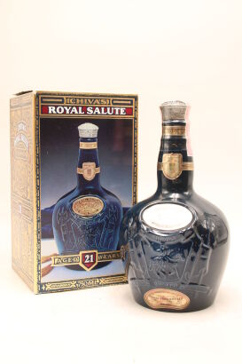(1) Sapphire Flagon Royal Salute 21 Year Old Sapphire Flagon 1980s / US Import, 80 Proof, 750ml (GB)