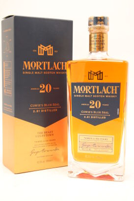 (1) Mortlach 20 Years old Cowie's Blue Seal Single Malt Scotch Whisky, 43.4% ABV (GB)