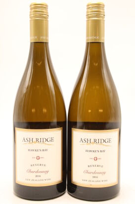 (2) 2016 Ash Ridge Reserve Chardonnay, Hawke's Bay