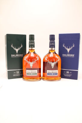 (1) Two Bottles of Dalmore 15 & 18yo, sold as one lot