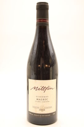 (1) 2004 Millton Te Arai Vineyard Malbec, Gisborne