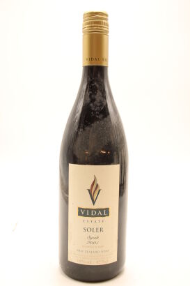 (1) 2001 Vidal Soler Syrah, Hawkes Bay