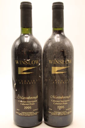 (2) 1995 Winslow Wines Turakirae Reserve Cabernet Sauvignon Cabernet Franc, Martinborough