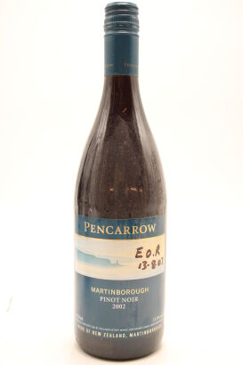 (1) 2002 Pencarrow Pinot Noir, Martinborough