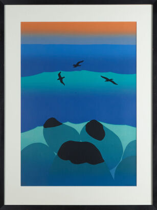 MICHAEL SMITHER Three Dark Gulls Three Dark Rocks