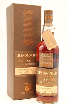 (1) Glendronach 1994 Single Oloroso Cask 20 Year Old Cask #54, 56.6%ABV (GB)