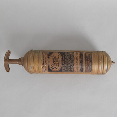 A Vintage Brass Pyrene Fire Extinguisher