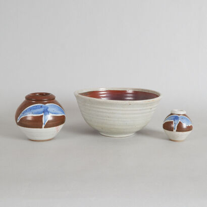 A Trio of Warren Tippett Ceramic Pieces