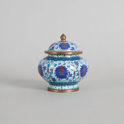 A Cloisonne Lidded Jar