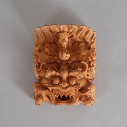 A Carved Barong Mask, Bali