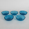 A Set of Five Orrefors Fuga Ware Glass Bowls Designed by Sven Palmqvist
