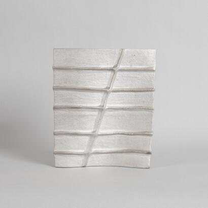 A Modernist Cast Steel Vase
