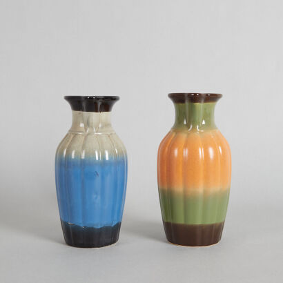 A Pair of Crown Lynn Phillipines Tricolour Jugs