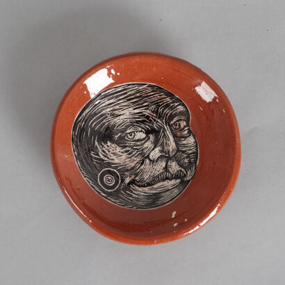 A Hand-Painted Andy Kingston Dish