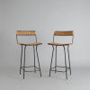A Pair of Retro Cane Bar Stools