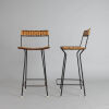 A Pair of Retro Cane Bar Stools - 2